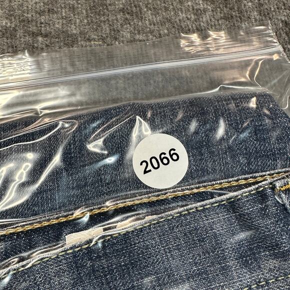 Express Jeans Mens 32x30 Blue Medium Wash Low Rise Loose Bootcut Blake Western - Picture 13 of 14